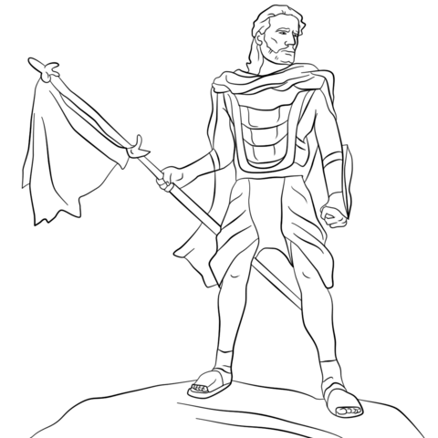 Captain Moroni Coloring Page